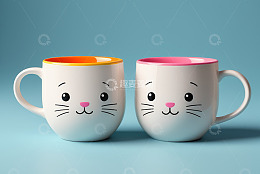 卡通猫咪图案创意杯子