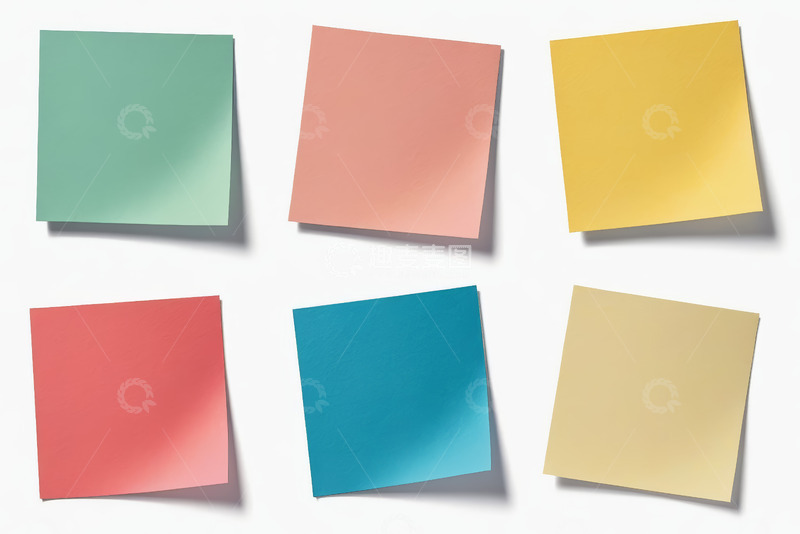 高清大图下载【趣麦麦图】彩色空白便签纸组合