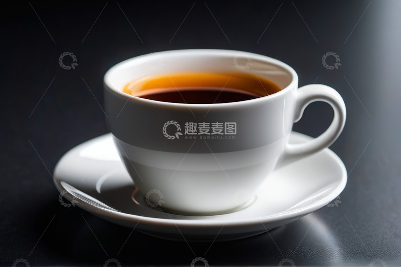 高清大图下载【趣麦麦图】白色咖啡杯与咖啡特写