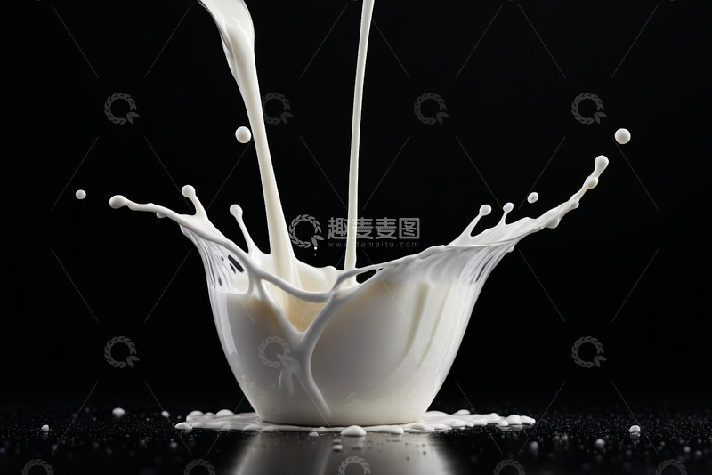 高清大图下载【趣麦麦图】牛奶飞溅瞬间特写