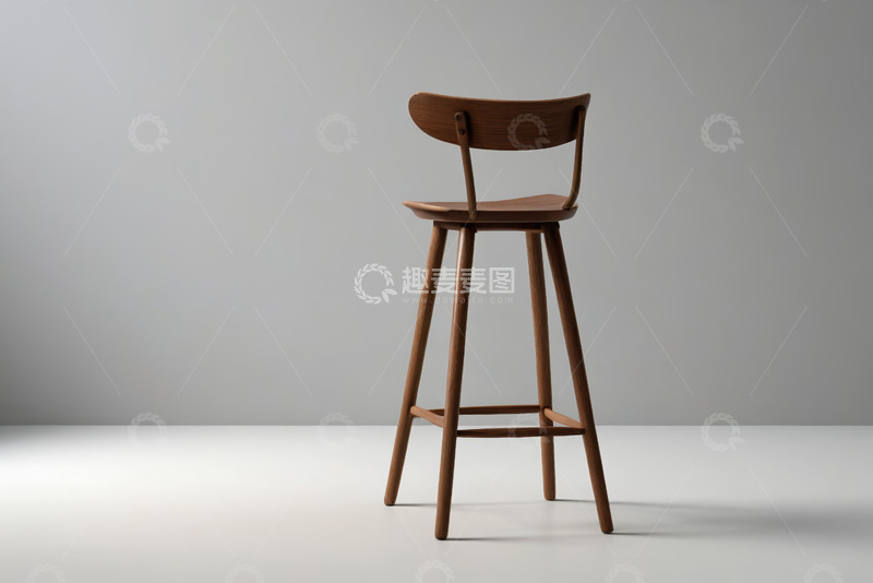高清大图下载【趣麦麦图】现代木质高脚椅展示