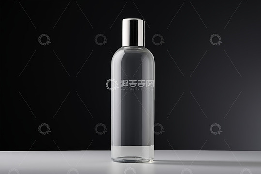 透明化妆品瓶子特写素材