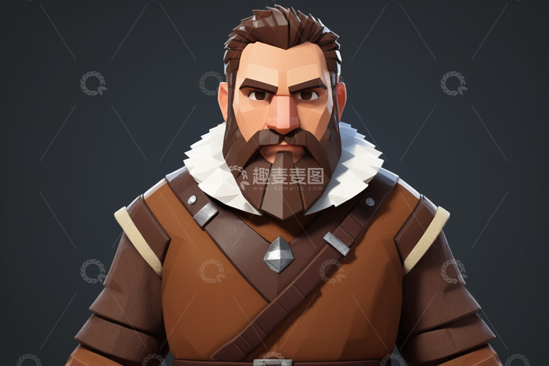 高清大图下载【趣麦麦图】3D卡通风格男性角色形象