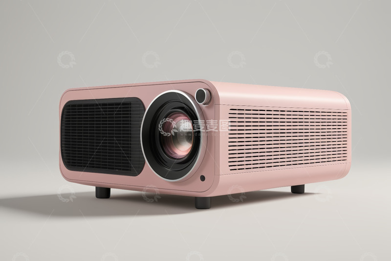 高清大图下载【趣麦麦图】粉色家用投影仪产品展示