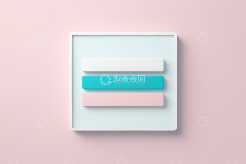 高清大图下载【趣麦麦图】粉蓝白三色矩形设计素材