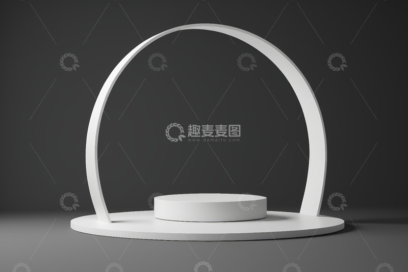 高清大图下载【趣麦麦图】现代简约白色展示台