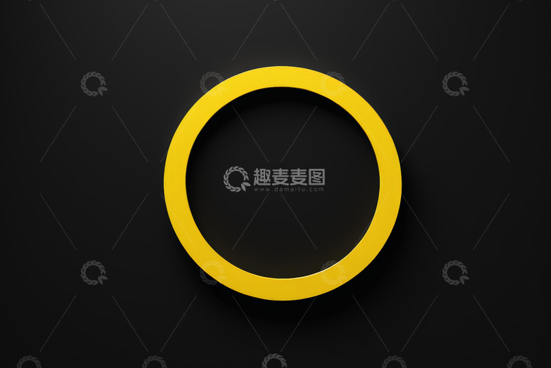 高清大图下载【趣麦麦图】黑色背景上的黄色圆形图案