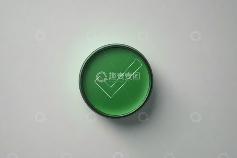 高清大图下载【趣麦麦图】绿色圆形勾选按钮
