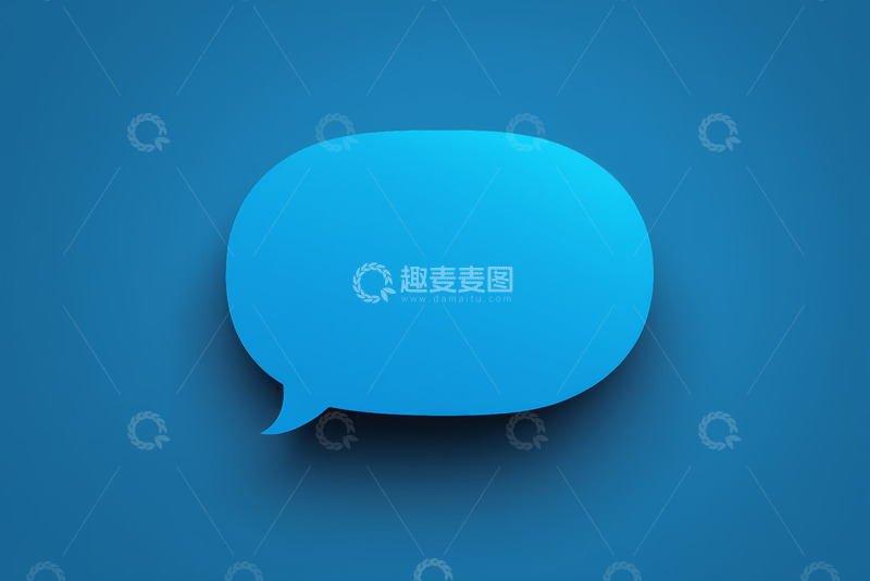 高清大图下载【趣麦麦图】蓝色聊天对话框图标