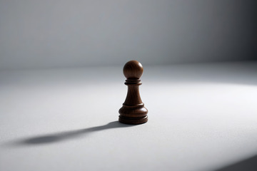 单个国际象棋棋子特写