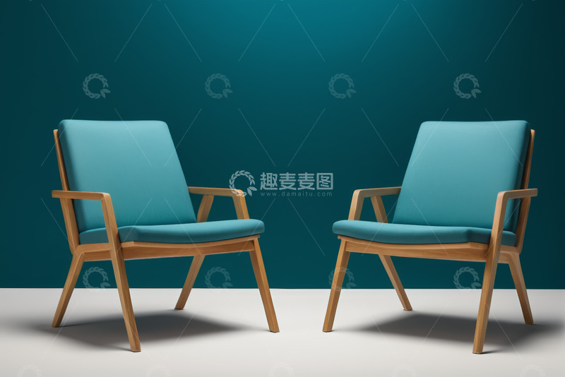 高清大图下载【趣麦麦图】两把现代简约风格扶手椅