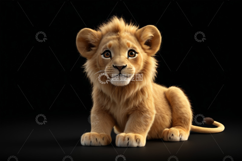 高清大图下载【趣麦麦图】可爱小狮子特写