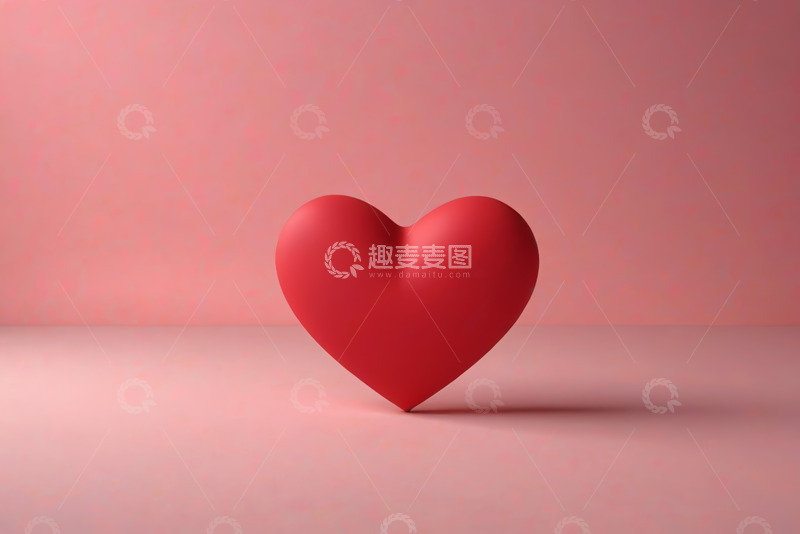 高清大图下载【趣麦麦图】红色爱心简约背景图