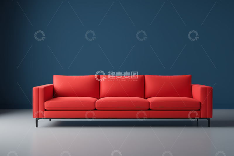高清大图下载【趣麦麦图】红色现代风格沙发展示