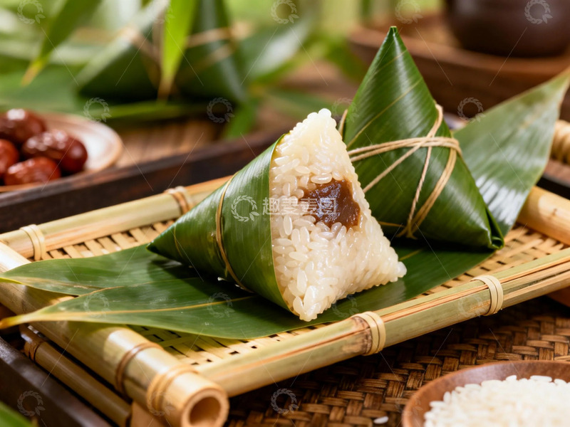 高清大图下载【趣麦麦图】竹篮粽香传统美食