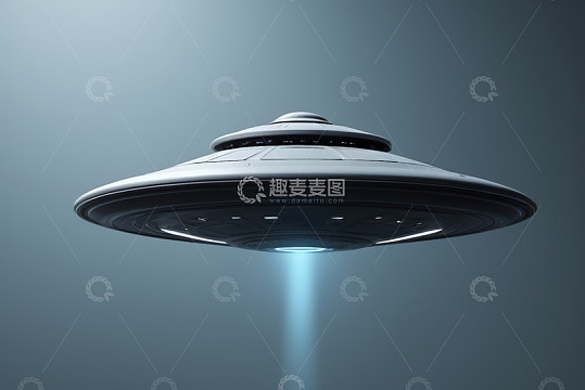 科幻风格不明飞行物悬浮画面