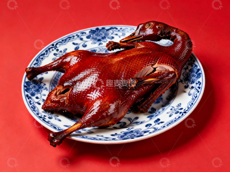 高清大图下载【趣麦麦图】中式烤鸭美食摄影