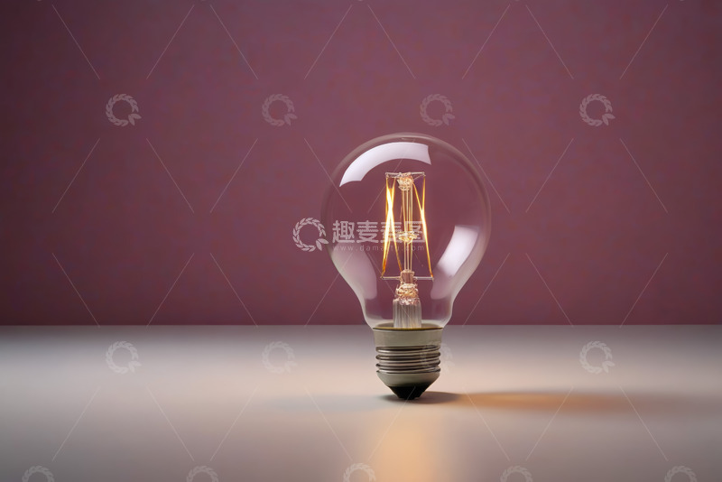 高清大图下载【趣麦麦图】发光玻璃灯泡特写