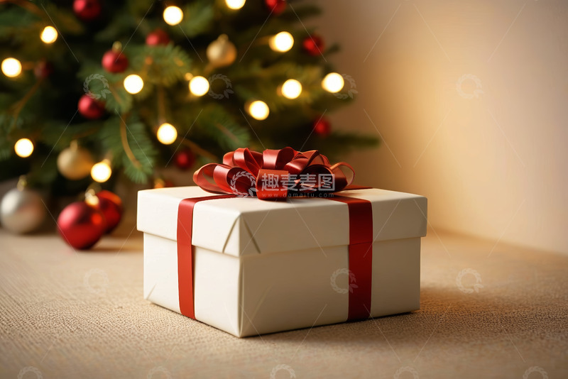 高清大图下载【趣麦麦图】圣诞树下的礼品盒