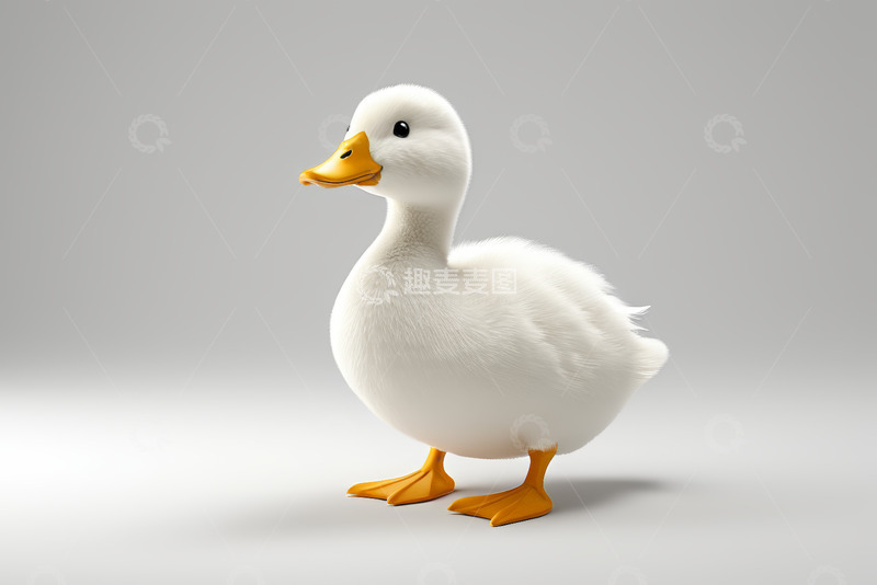 高清大图下载【趣麦麦图】白色小鸭子特写
