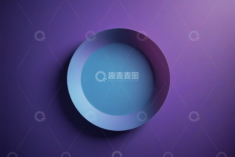 高清大图下载【趣麦麦图】紫色背景圆形抽象设计素材
