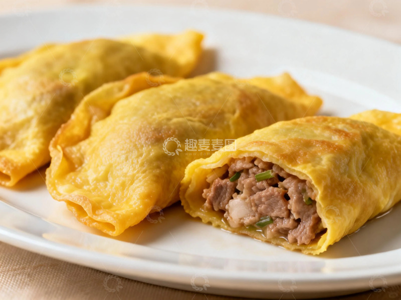 高清大图下载【趣麦麦图】金黄酥脆卷饼美食摄影