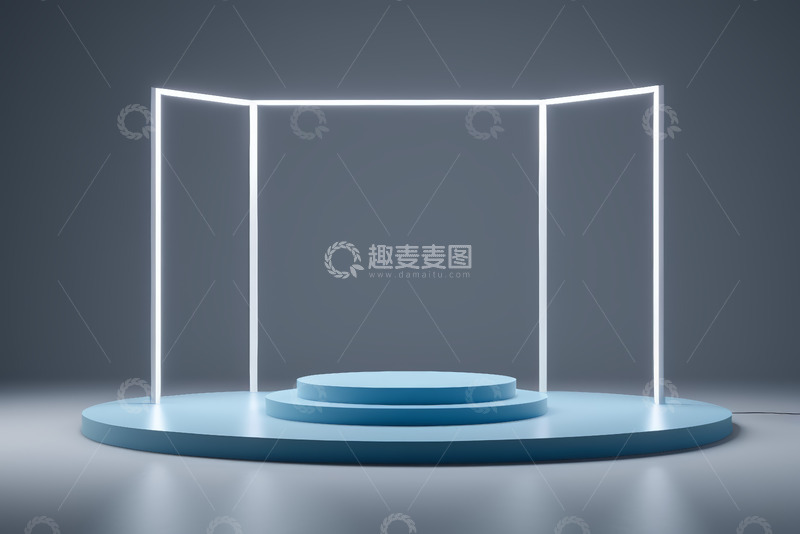 高清大图下载【趣麦麦图】现代光效展示舞台