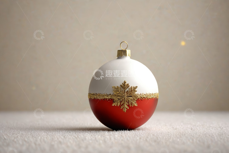 高清大图下载【趣麦麦图】圣诞装饰球特写