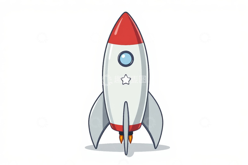 高清大图下载【趣麦麦图】卡通火箭形象素材