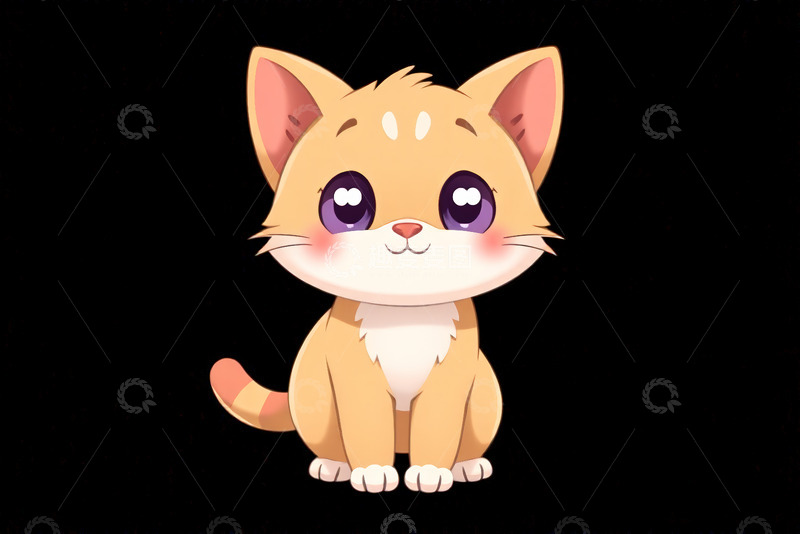 高清大图下载【趣麦麦图】可爱卡通小猫形象素材