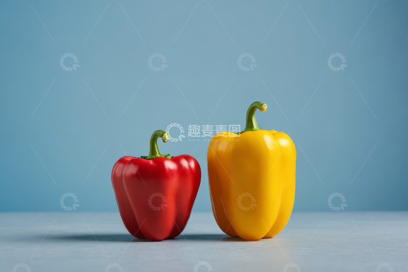 高清大图下载【趣麦麦图】红黄彩椒静物特写