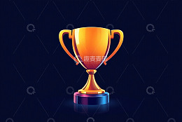 金色奖杯特写