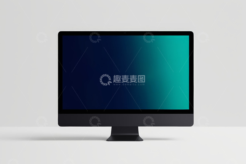 高清大图下载【趣麦麦图】黑色电脑显示器展示