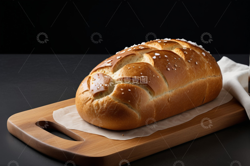 高清大图下载【趣麦麦图】案板上的美味面包特写