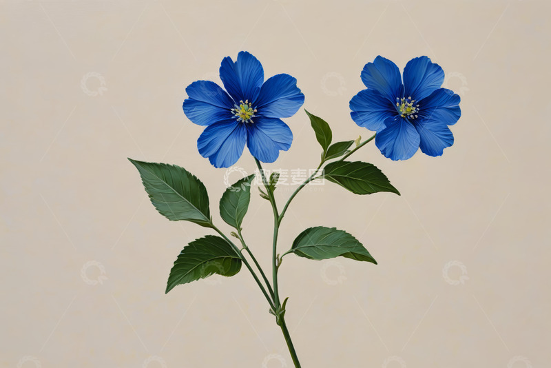 高清大图下载【趣麦麦图】蓝色花朵植物特写