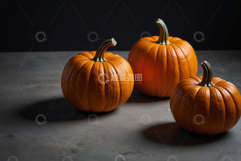 高清大图下载【趣麦麦图】三个南瓜静物摆拍
