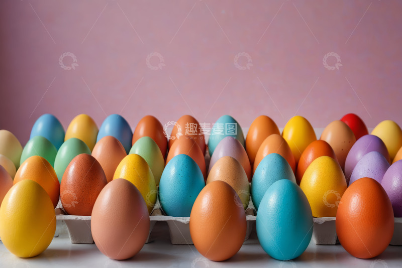 高清大图下载【趣麦麦图】彩色装饰鸡蛋素材