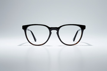 简约背景下的时尚眼镜
