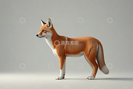 站立的红狐狸特写