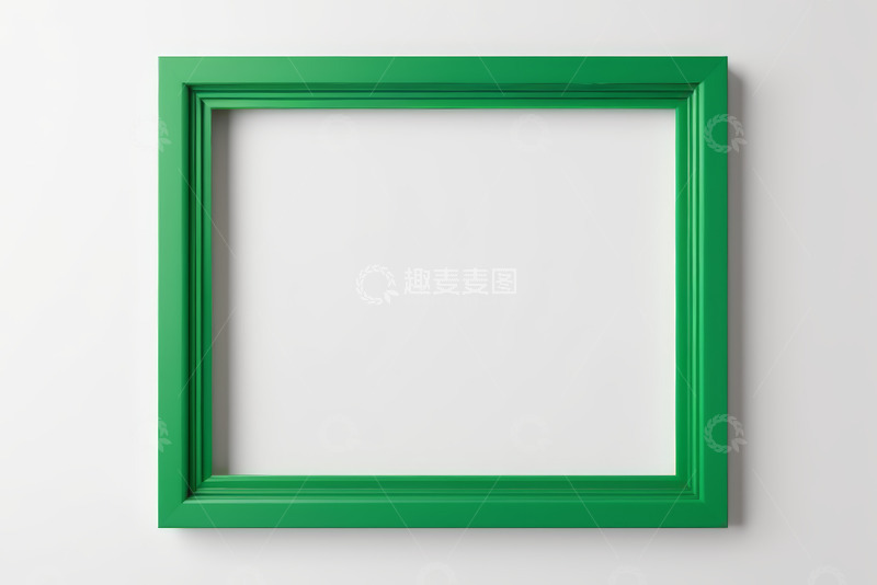 高清大图下载【趣麦麦图】绿色框架空白背景图