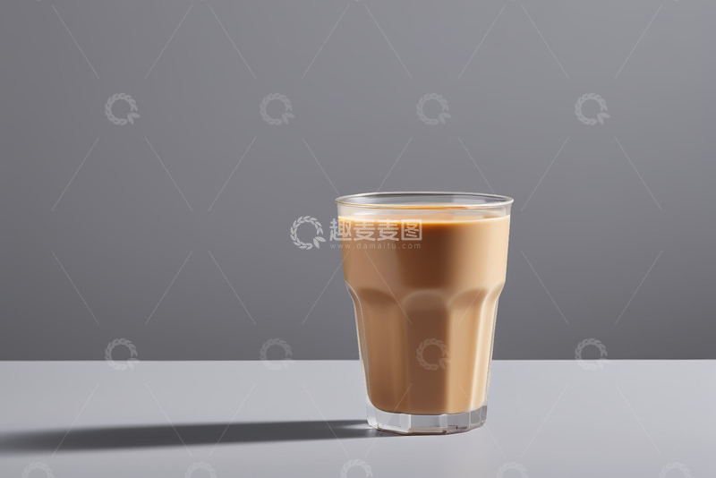 高清大图下载【趣麦麦图】玻璃杯装棕色饮料静物特写