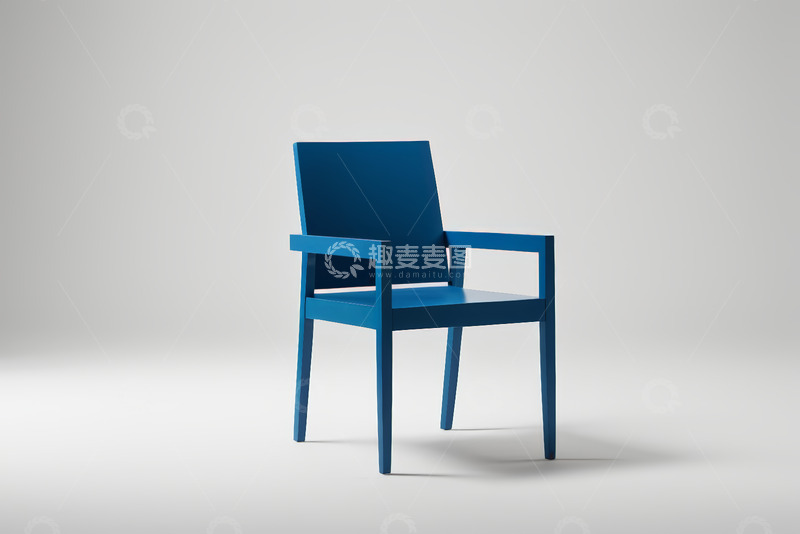 高清大图下载【趣麦麦图】蓝色现代设计扶手椅