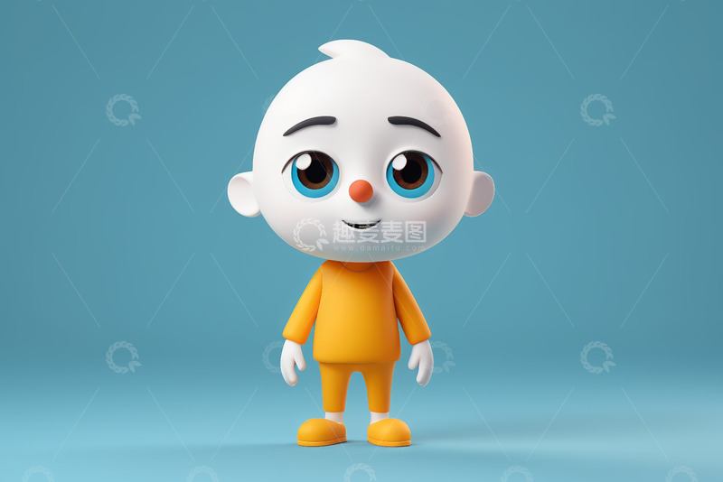 高清大图下载【趣麦麦图】卡通男孩正面形象