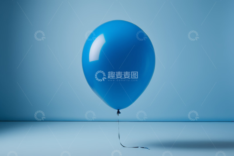 高清大图下载【趣麦麦图】蓝色气球静物特写