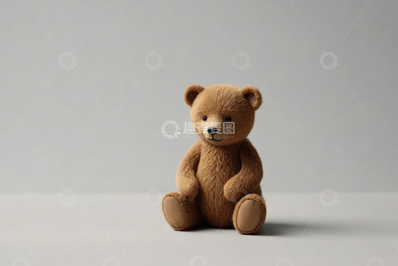 高清大图下载【趣麦麦图】棕色小熊玩具正面静态图