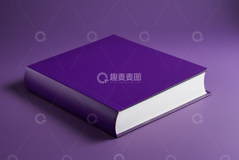 高清大图下载【趣麦麦图】紫色封面书籍静物