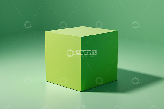 绿色立方体抽象设计素材