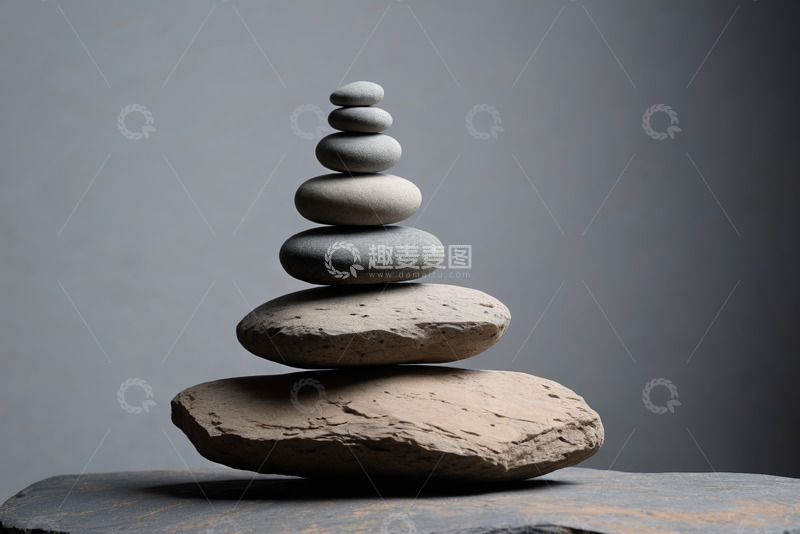 高清大图下载【趣麦麦图】堆叠平衡的石头静物