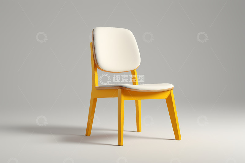 高清大图下载【趣麦麦图】现代简约风格黄色椅子