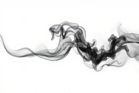 黑白流动烟雾抽象背景